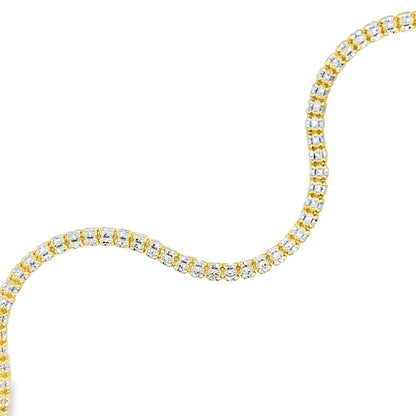 Jai's 14K Two-tone Cube Chain Bracelet