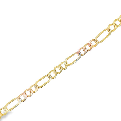 Jai's 14K Two-tone Figaro Chain Anklet