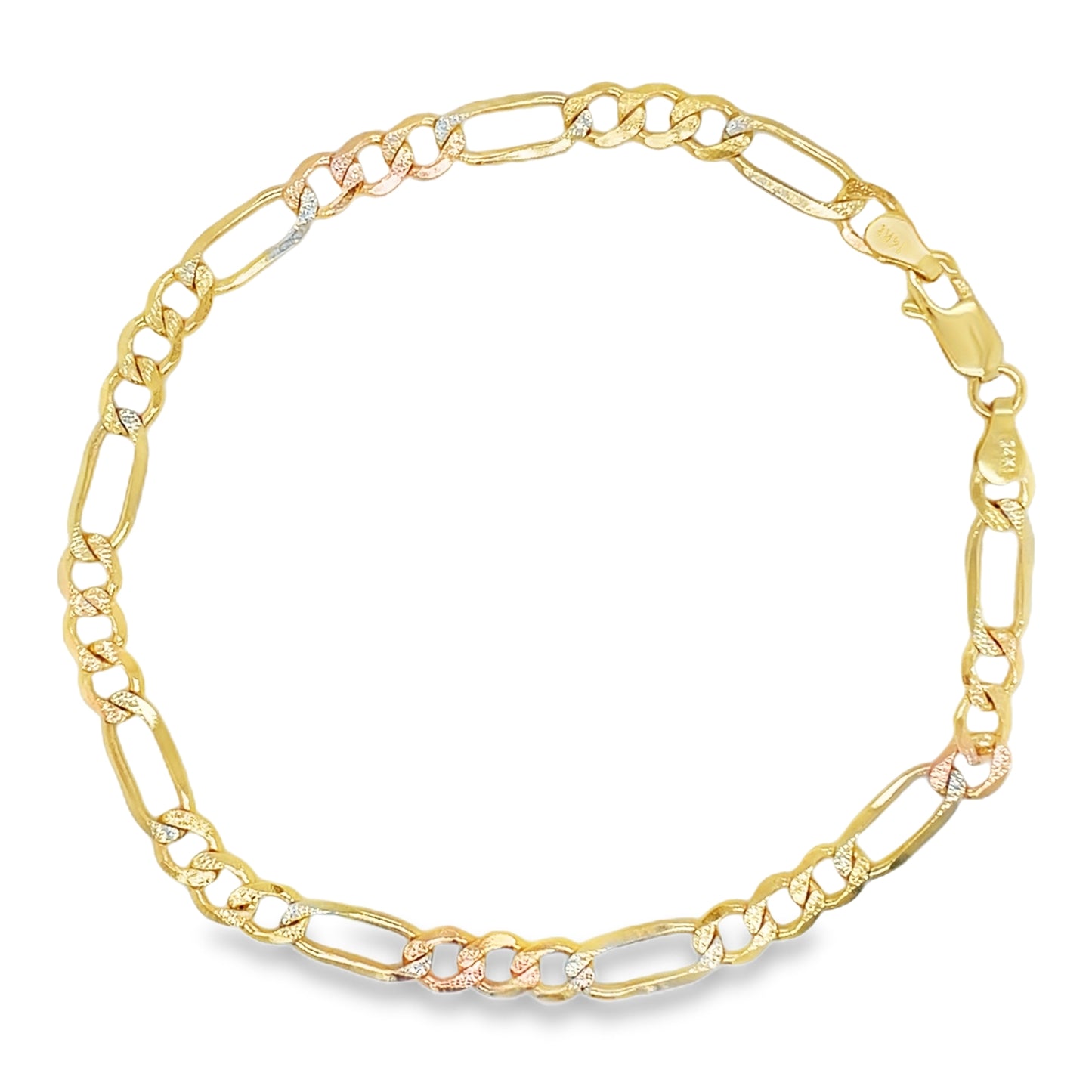 Jai's 14K Two-tone Figaro Chain Anklet