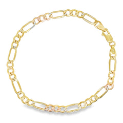 Jai's 14K Two-tone Figaro Chain Anklet