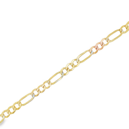 Jai's 14K Two-tone Figaro Chain Bracelet
