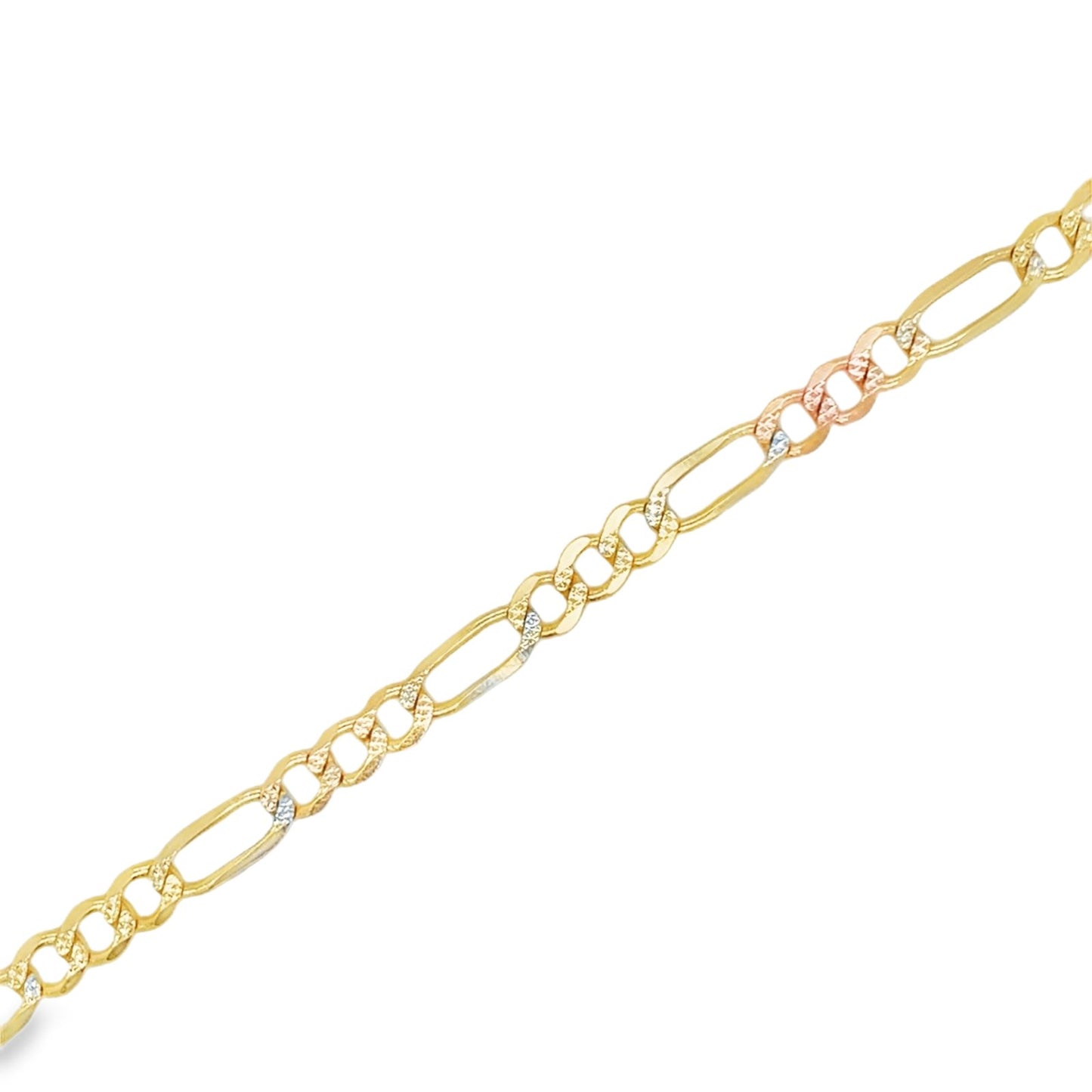Jai's 14K Two-tone Figaro Chain Bracelet