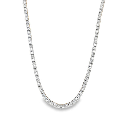 Jai's 18K Yellow Gold 12-carat Diamond Tennis Necklace