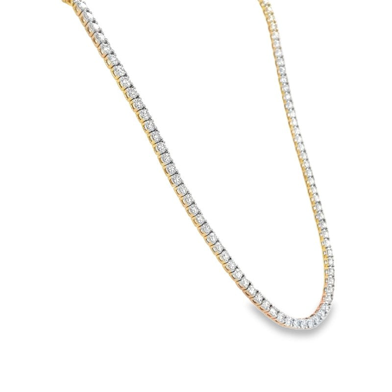 Jai's 18K Yellow Gold 12-carat Diamond Tennis Necklace