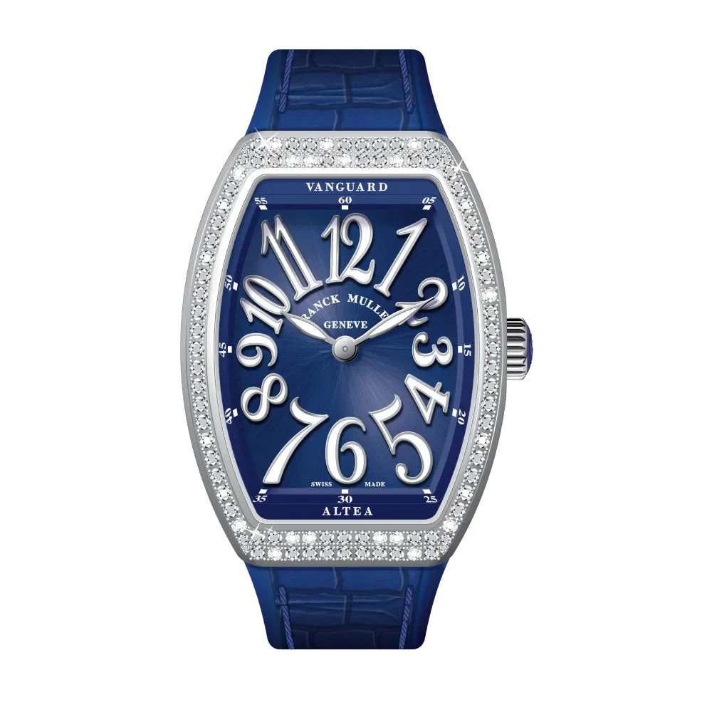 Franck Muller's Vanguard Blue Altea Diamonds with Blue Dial & Diamonds