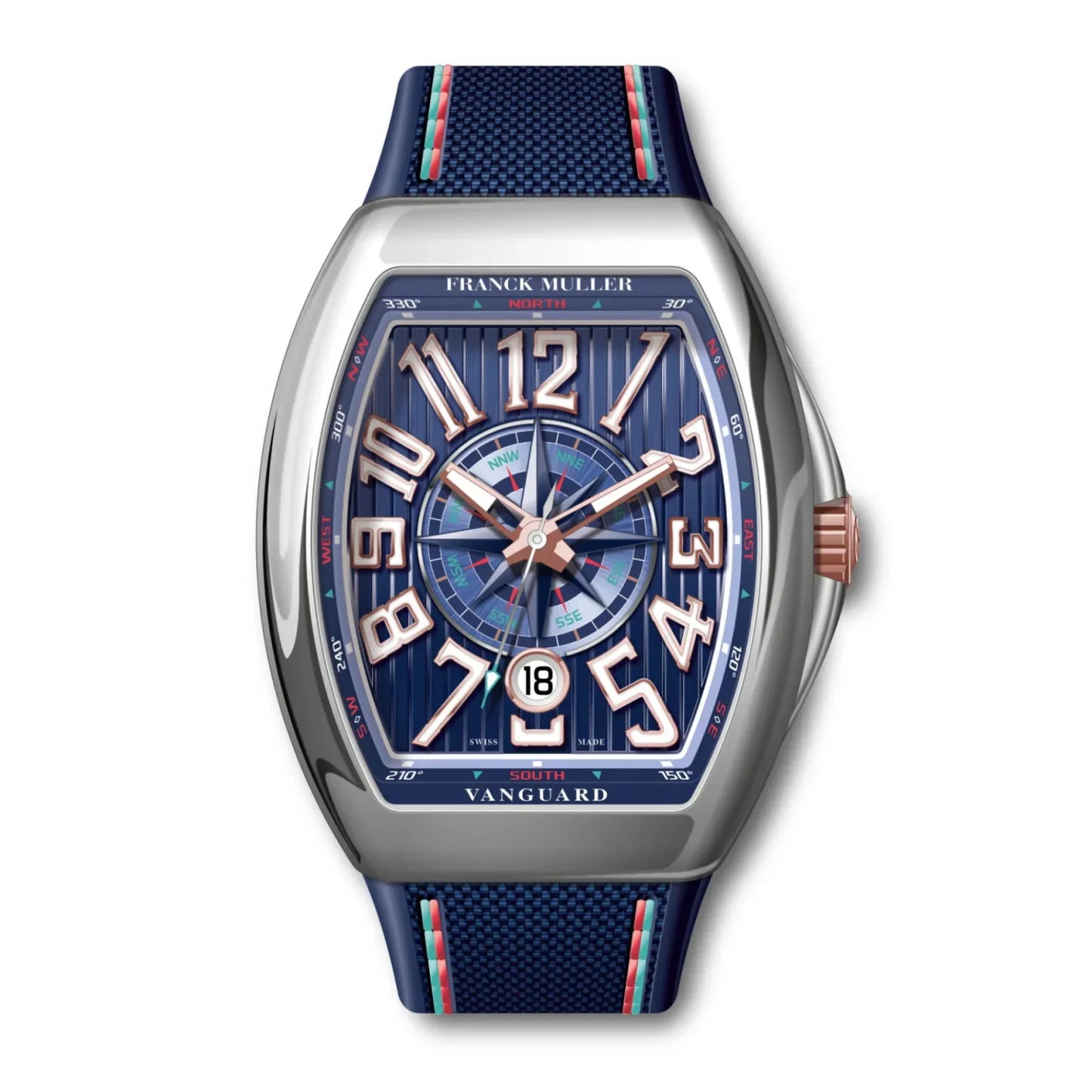 Franck Muller's Vanguard Blue Navy II Capsule with Blue Dial