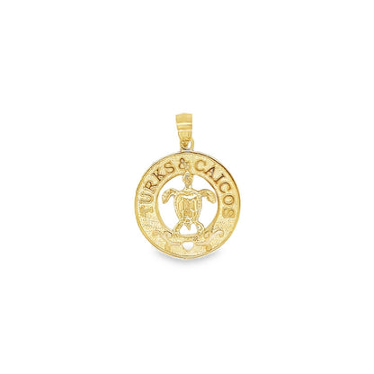 Jai's 14K Yellow Gold TCI Turtle Pendant
