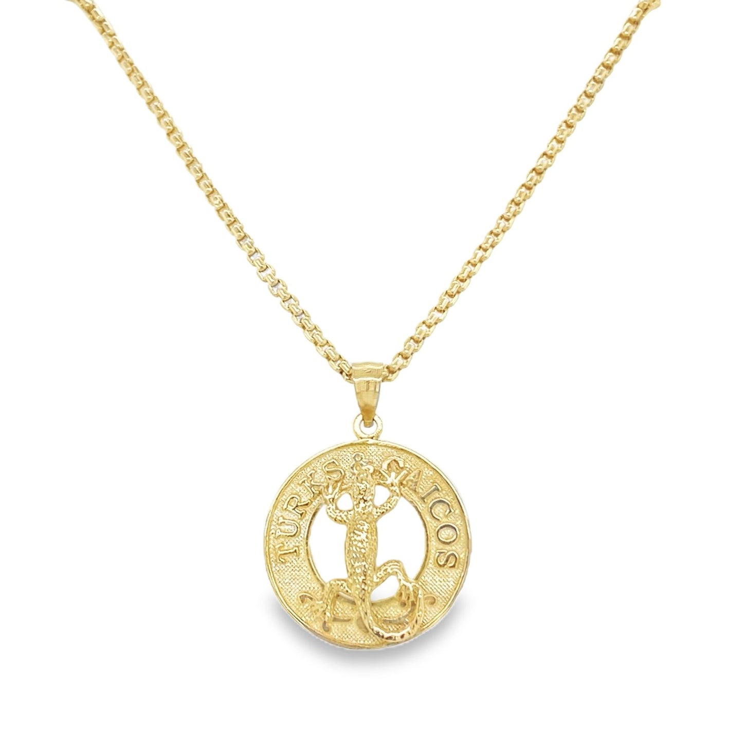 Jai's 14K Yellow Gold TCI Iguana Pendant