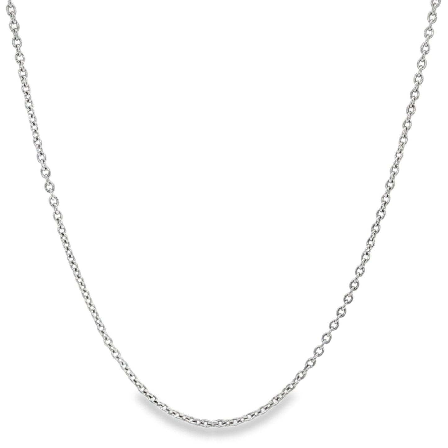 Jai's 14K White Gold Fine Oval Cable Chain