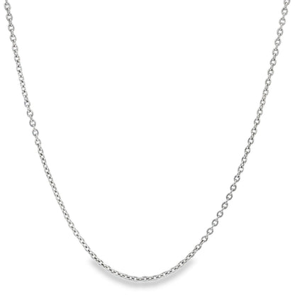 Jai's 14K White Gold Fine Oval Cable Chain