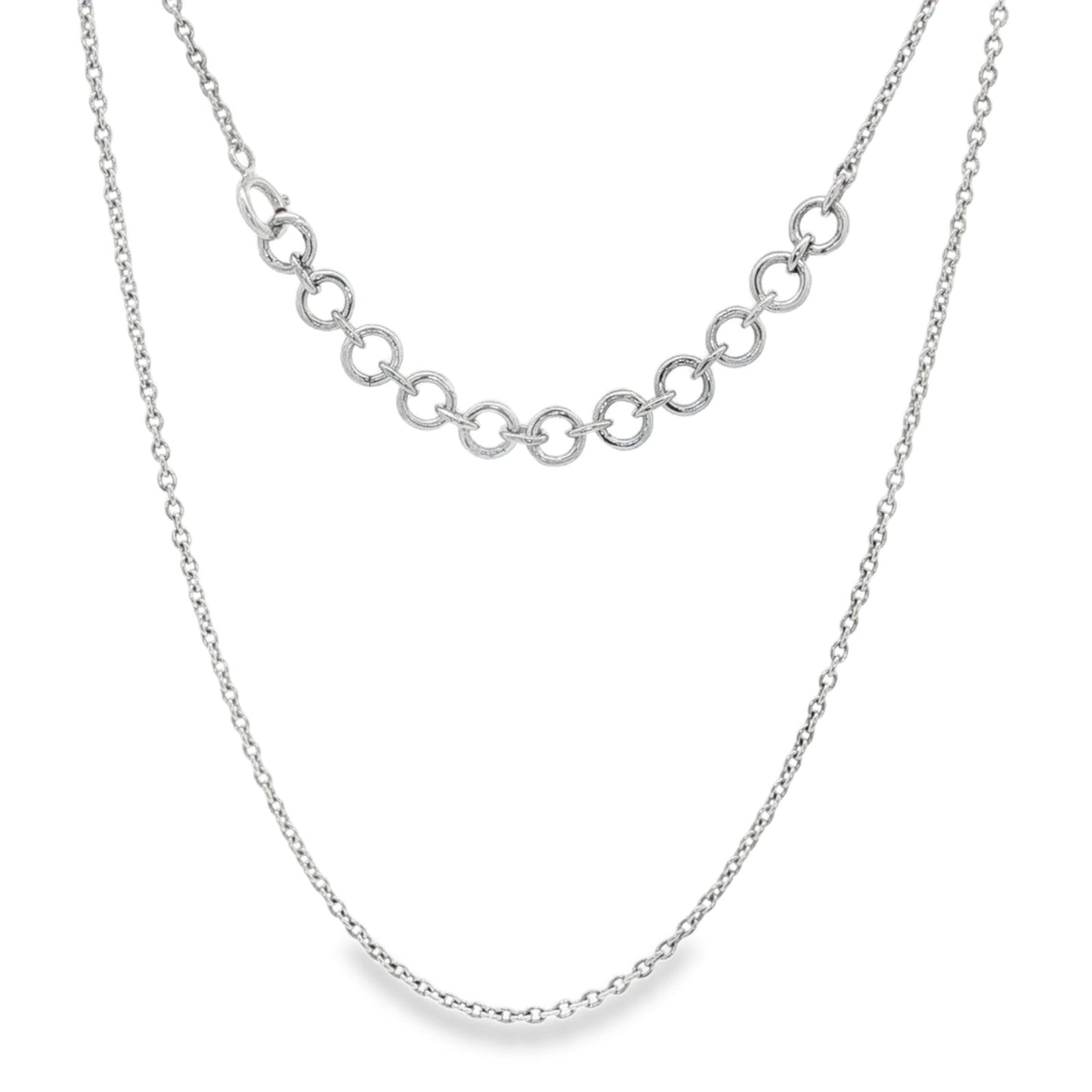 Jai's 14K White Gold Fine Oval Cable Chain