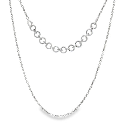 Jai's 14K White Gold Fine Oval Cable Chain