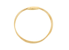 Pesavento's Yellow Gold-plated Silver DNA Bangle