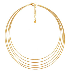 Pesavento's Yellow Gold-plated Silver DNA Necklace