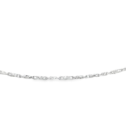 Jai's 14K White Gold Petite Diamond-cut Sparkle Chain