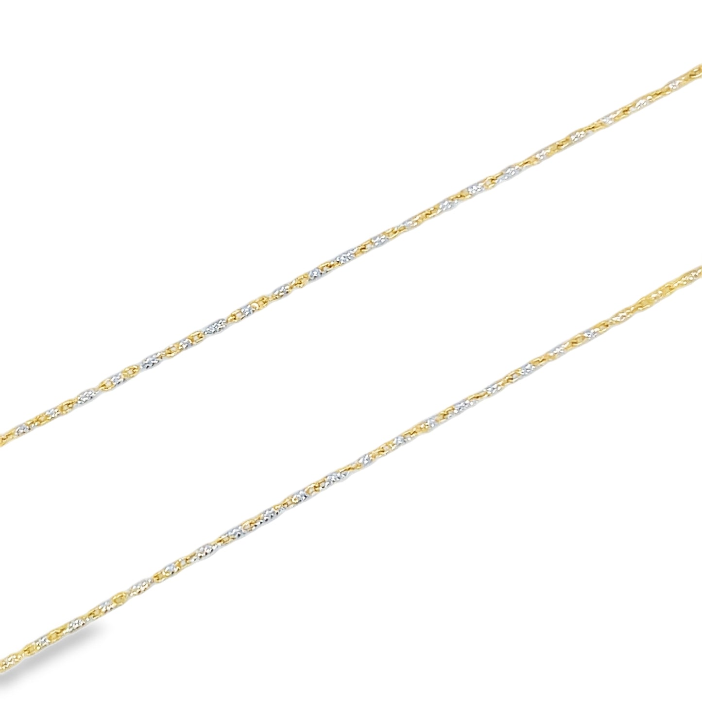Jai's 14K Two-tone Petite Diamond-cut Sparkle Chain