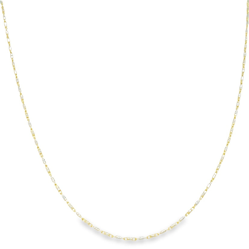 Jai's 14K Two-tone Petite Diamond-cut Sparkle Chain
