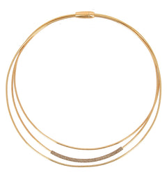 Pesavento's Yellow Gold-plated Silver Polvere Di Sogni Colours Necklace