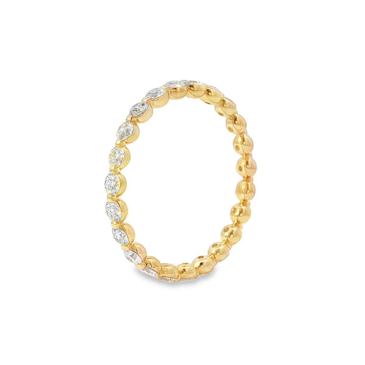 Jai's 14K Yellow Gold Diamond Eternity Wedding Band