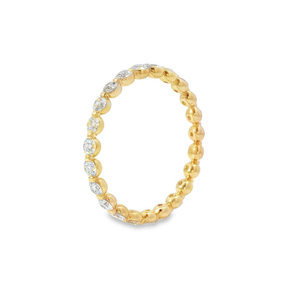 Jai's 14K Yellow Gold Diamond Eternity Wedding Band