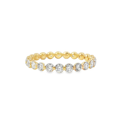 Jai's 14K Yellow Gold Diamond Eternity Wedding Band