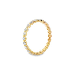 Jai's 14K Yellow Gold Diamond Eternity Wedding Band