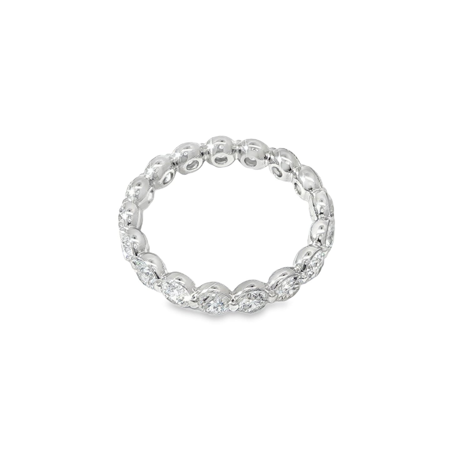 Jai's 14K White Gold Diamond Eternity Wedding Band