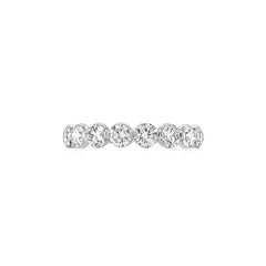 Jai's 14K White Gold Semi-pave Diamond Wedding Band