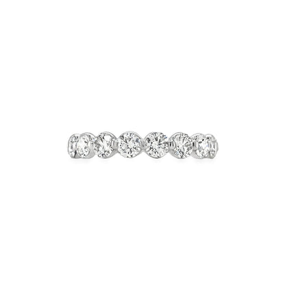 Jai's 14K White Gold Semi-pave Diamond Wedding Band
