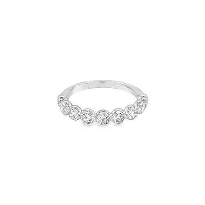 Jai's 14K White Gold Semi-pave Diamond Wedding Band