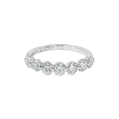 Jai's 14K White Gold Semi-pave Diamond Wedding Band