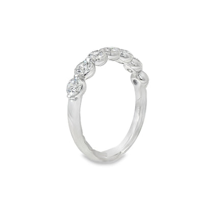 Jai's 14K White Gold Semi-pave Diamond Wedding Band