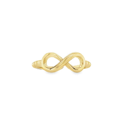 Jai's 14K Yellow Gold Beaded Infinity Ring