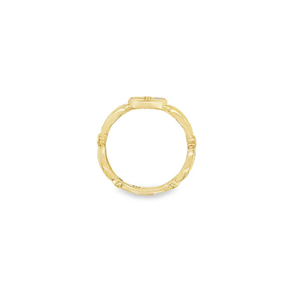 Jai's 14K Yellow Gold Sparkling Cross Sigil Ring
