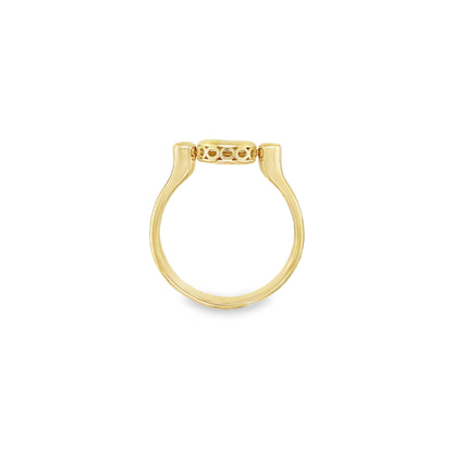Jai's 14K Yellow Gold Turquoise Flower Ring