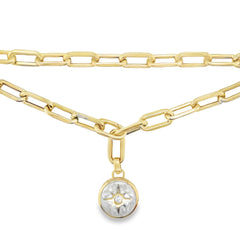 Jai's 14K Yellow Gold Mother-of-Pearl Compass Necklace - 20"