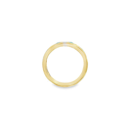 Jai's 14K Yellow Gold Turquoise Heart Ring