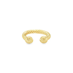 Jai's 14K Yellow Gold Open-band Twisted Ring