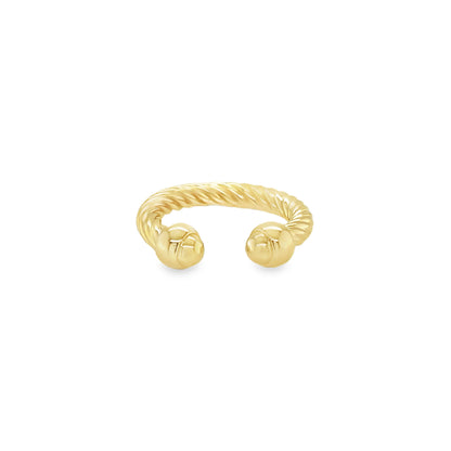 Jai's 14K Yellow Gold Open-band Twisted Ring