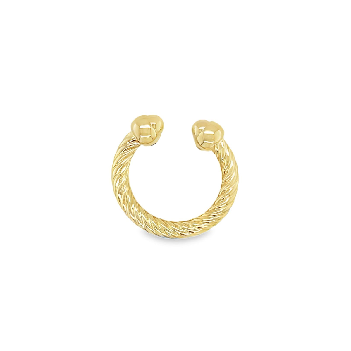 Jai's 14K Yellow Gold Open-band Twisted Ring