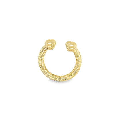 Jai's 14K Yellow Gold Open-band Twisted Ring