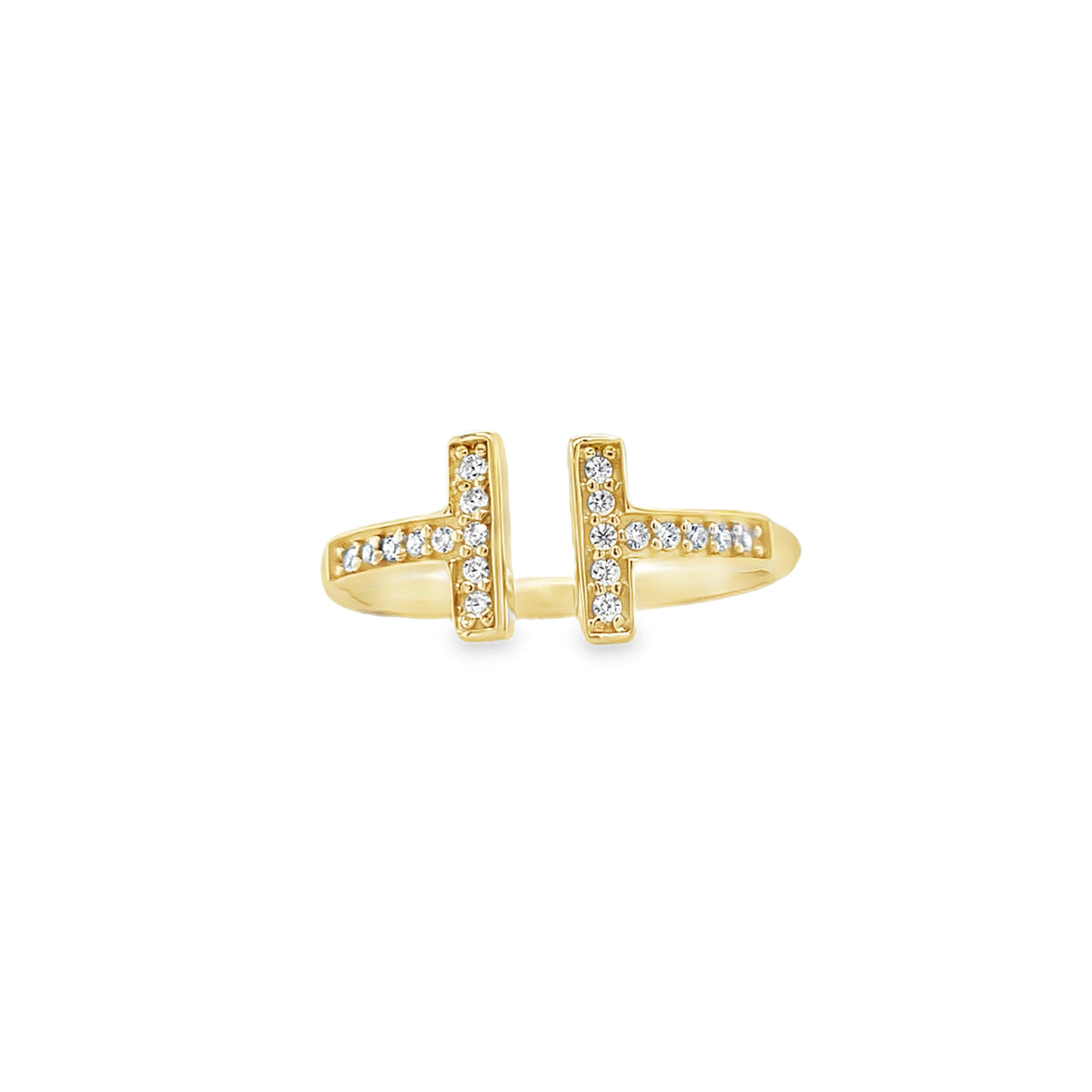 Jai's 14K Yellow Gold Sparkling Open-band Ring
