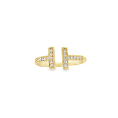 Jai's 14K Yellow Gold Sparkling Open-band Ring