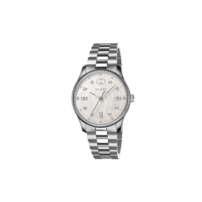 Gucci's G-Timeless with White Dial & Diamonds