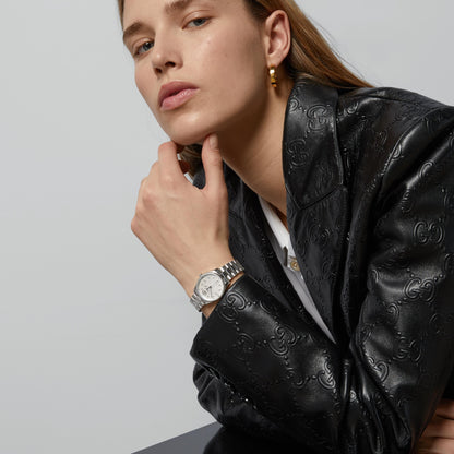 Gucci's G-Timeless with White Dial & Diamonds