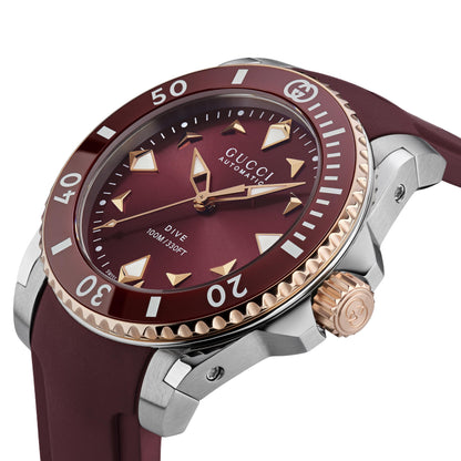 Gucci's Dive with Burgundy Dial