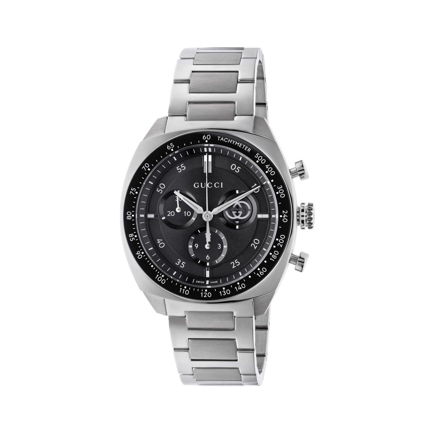 Gucci's Interlocking with Black Chronograph Dial