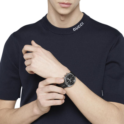 Gucci's Interlocking with Black Chronograph Dial