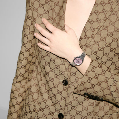 Gucci's Interlocking with Pink Dial & Diamonds
