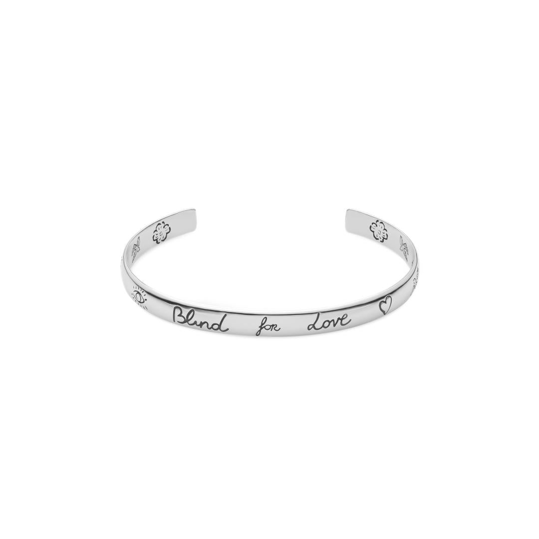 Gucci's Silver Blind for Love Bangle